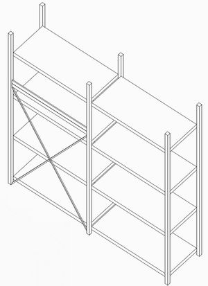 scaffali zincati per container