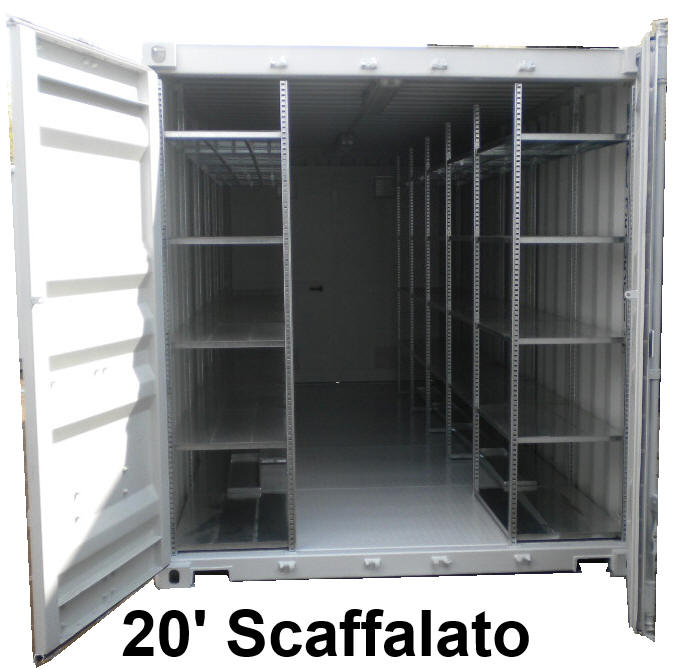 Container deposito scaffali magazzino